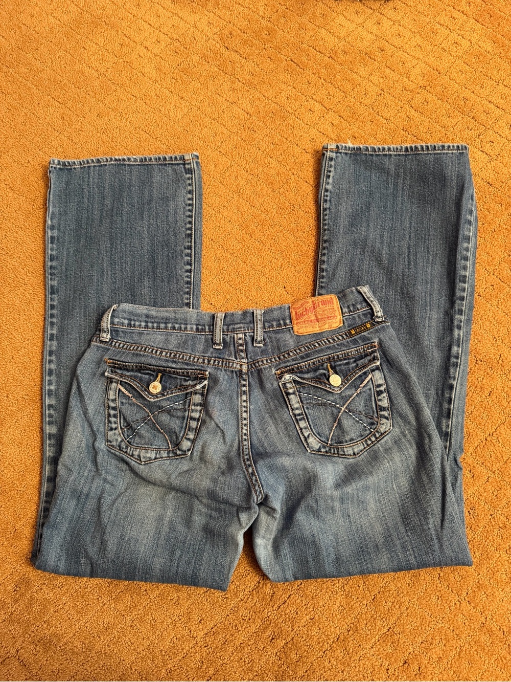 Lucky Brand Low Rise Bootcut Medium Wash button snap pocket Jeans Women’s 8